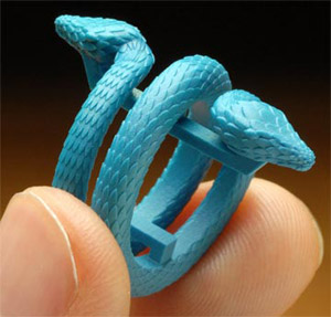 anillo modelado con Rhinoceros e impreso con Solidscape